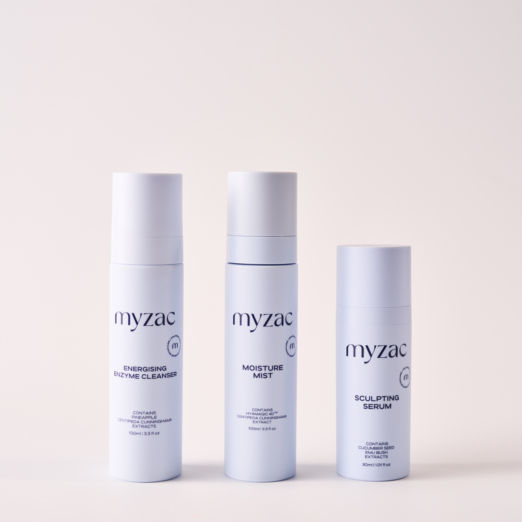 The Myzac Stack - Cleanser, Moisture Mist and Eye Serum
